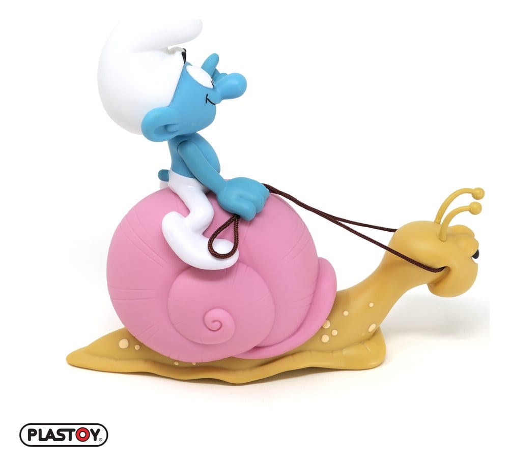 Les Schtroumpfs: Tirelire Smurf on a Snail's Back 19 cm