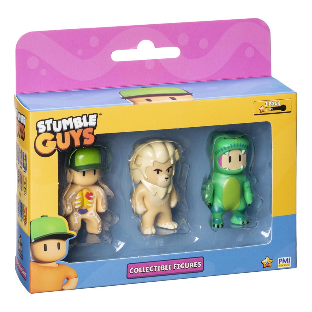 Stumble Guys : Wave 2 Boîte de 3 figurines à collectionner Assortiment