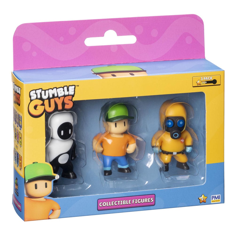 Stumble Guys : Wave 2 Boîte de 3 figurines à collectionner Assortiment