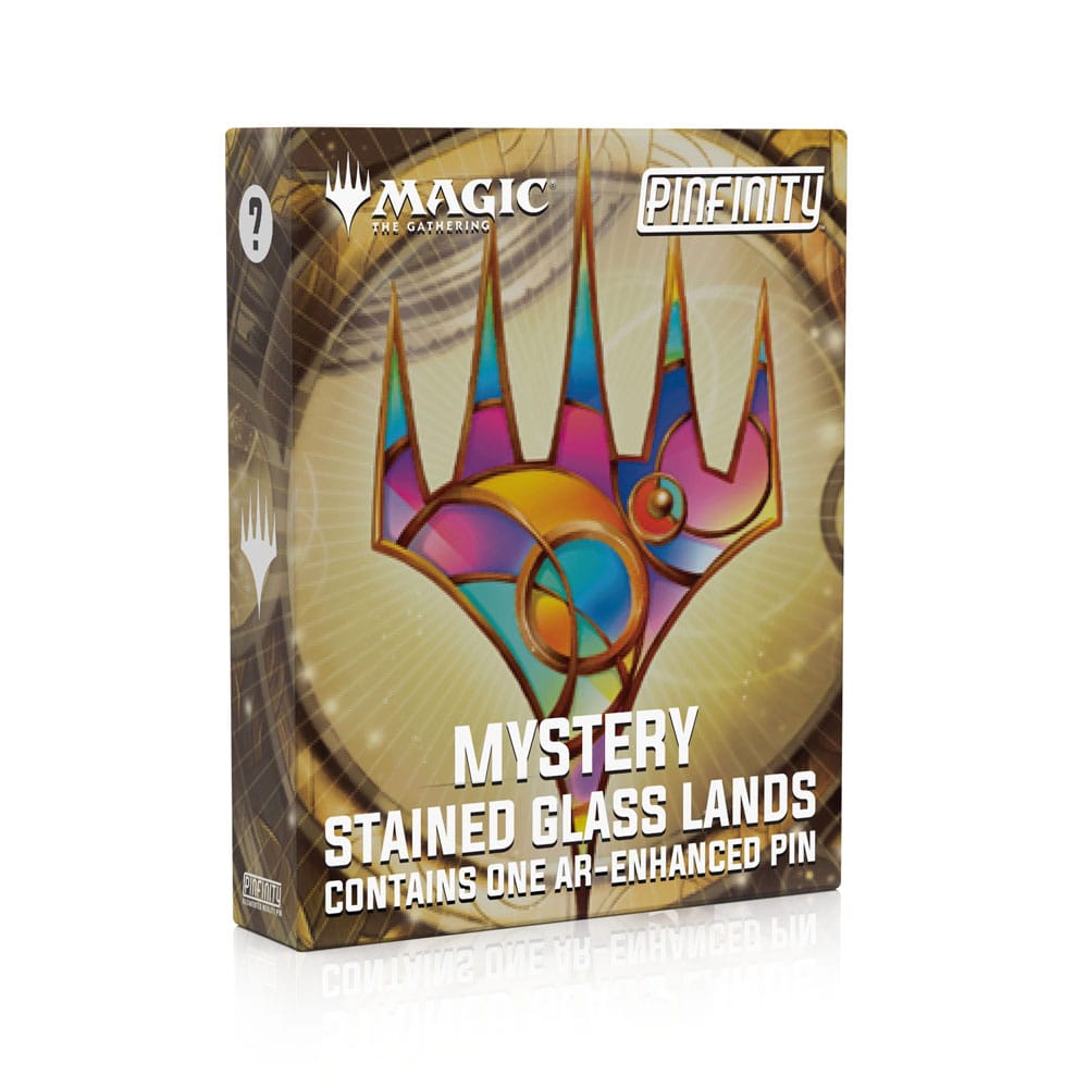Magic: The Gathering assortiment pin's Blind Box Mystery Pins Stained Glass Lands (10)