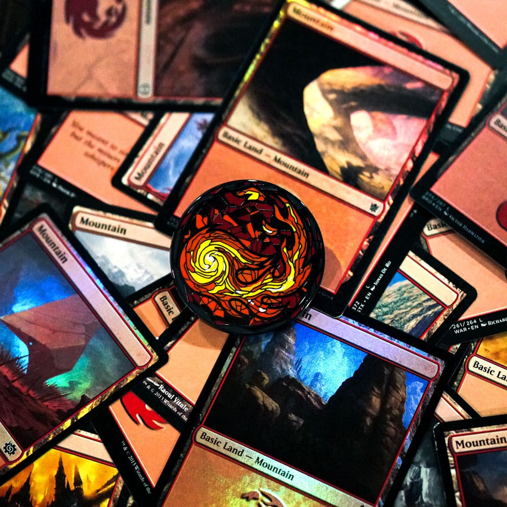 Magic: The Gathering assortiment pin's Blind Box Mystery Pins Stained Glass Lands (10)