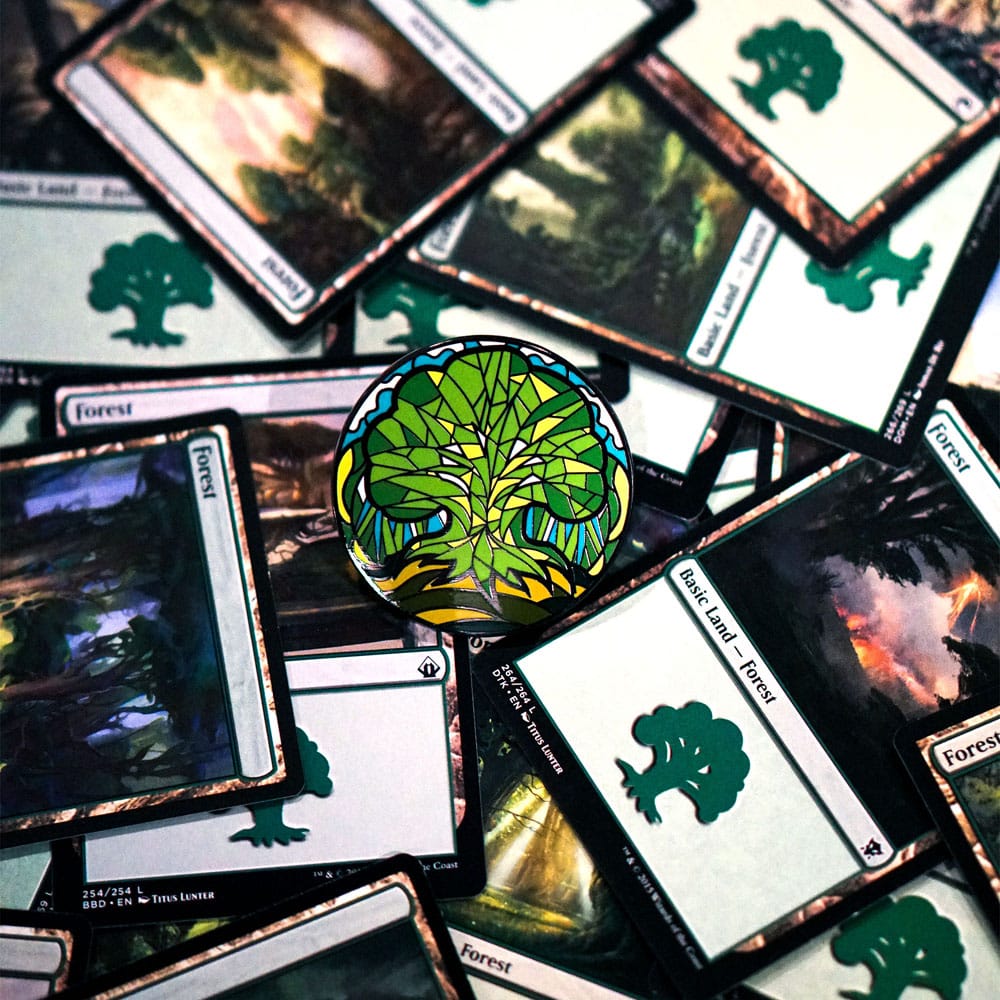 Magic: The Gathering assortiment pin's Blind Box Mystery Pins Stained Glass Lands (10)