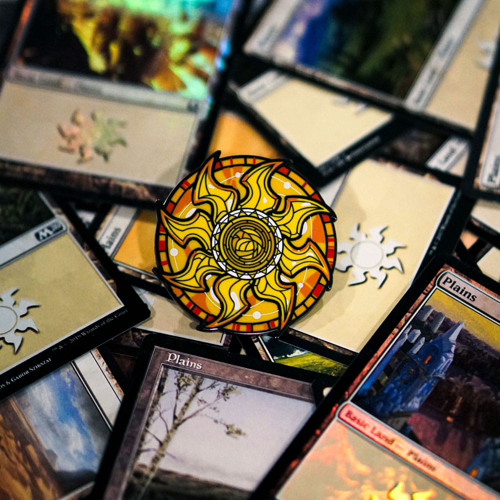 Magic: The Gathering assortiment pin's Blind Box Mystery Pins Stained Glass Lands (10)