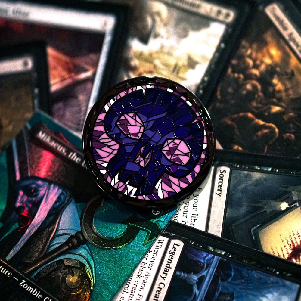 Magic: The Gathering assortiment pin's Blind Box Mystery Pins Stained Glass Lands (10)