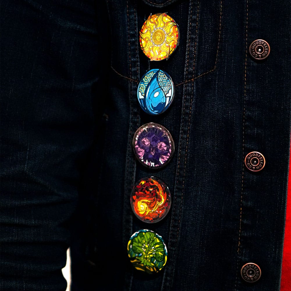 Magic: The Gathering assortiment pin's Blind Box Mystery Pins Stained Glass Lands (10)