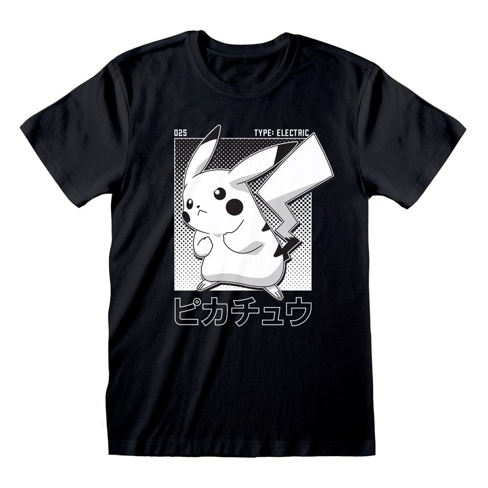 Pokemon T-Shirt Halftone Pikachu (L)