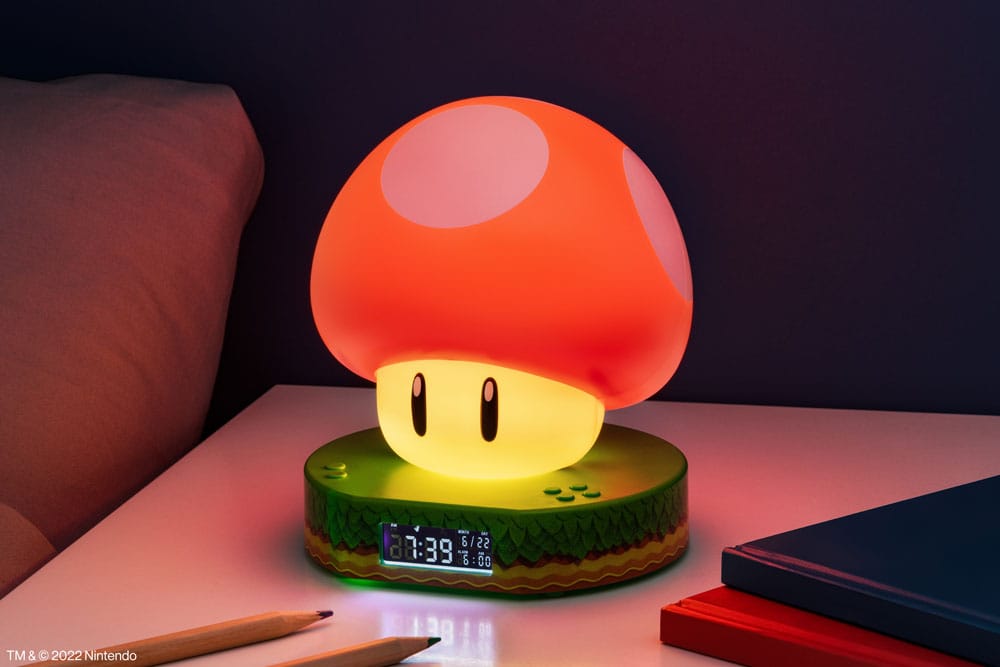 Super Mario réveil lumineux Super Mushroom