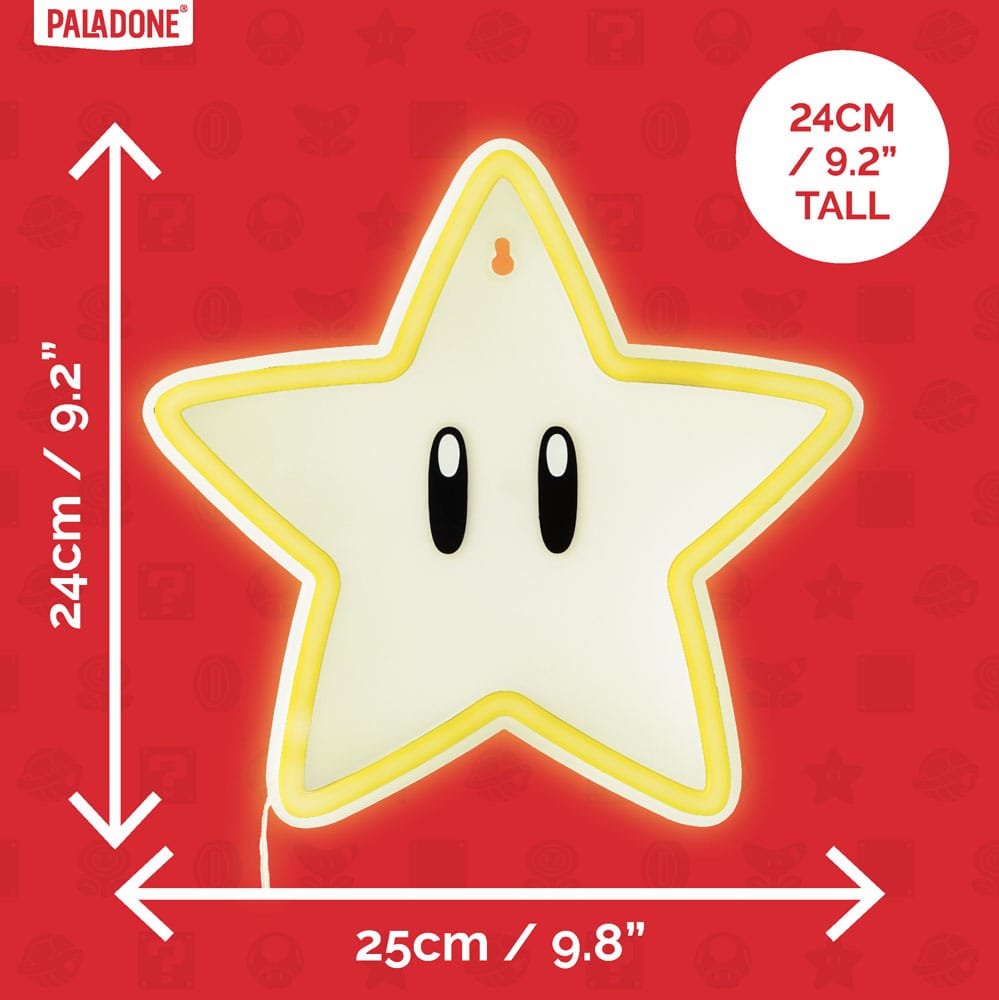Super Mario Lampe murale LED Super Star Neon