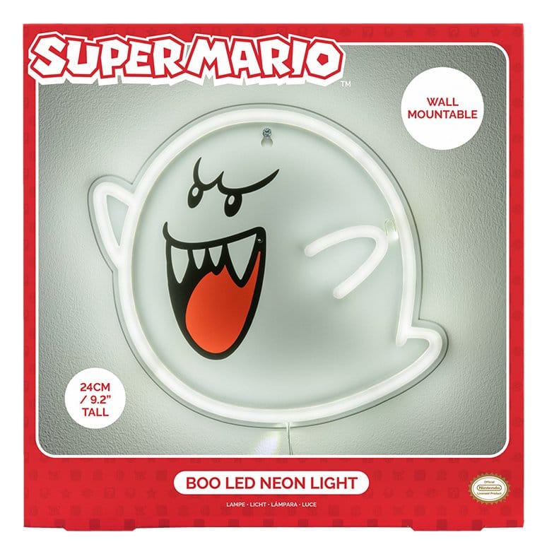 Super Mario lampe murale LED Neon Boo 23 x 23 cm