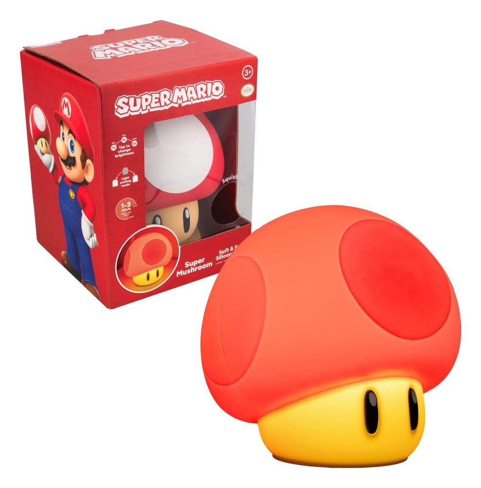 Super Mario SquishyGlo lampe Super Mushroom Rechargeable 15 cm