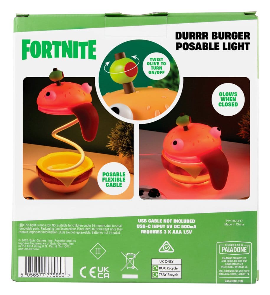 Fortnite lampe Durrr Burger Posable 30 cm