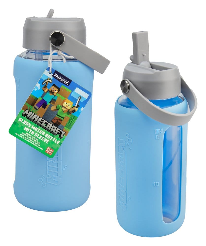 Minecraft bouteille d'eau en verre avec manchon