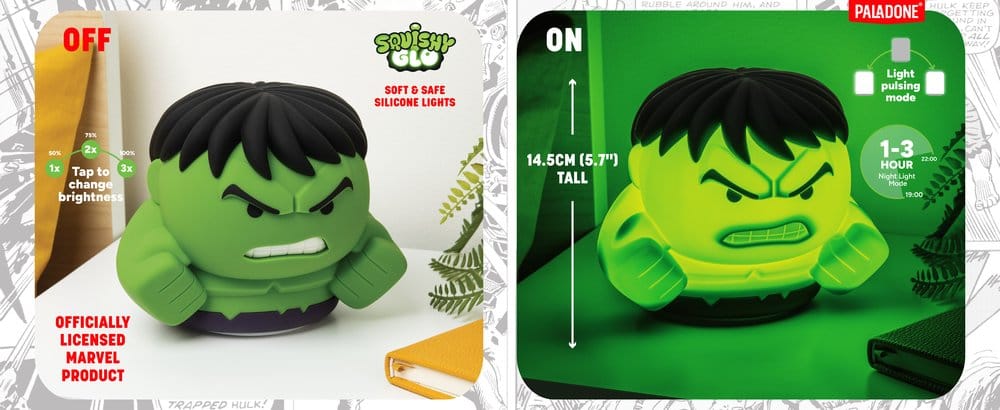 Marvel Universe SquishyGlo lampe Hulk Rechargeable 15 cm