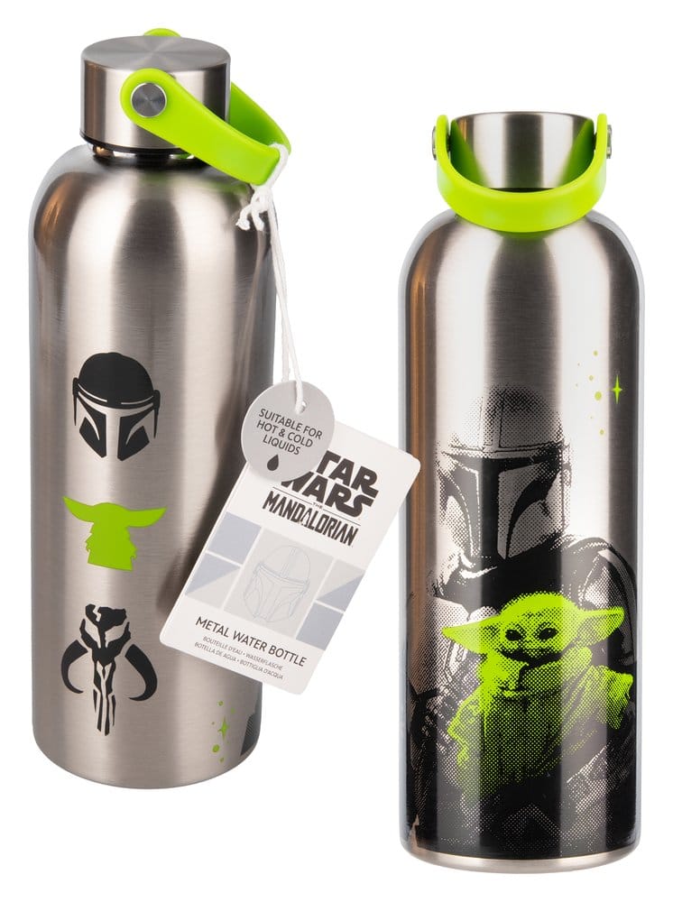 The Mandalorian bouteille d'eau en métal Mandalorian & Grogu
