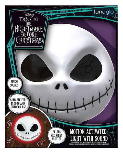 L´etrange Noël de Mr. Jack lampe Masque Jack Skellington avec détecteur de mouvement 23 cm