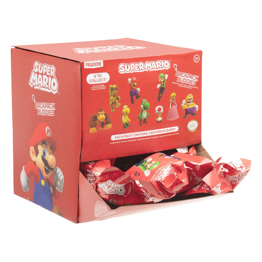 Super Mario présentoir porte-clés sac à dos Mystery Bags (24)