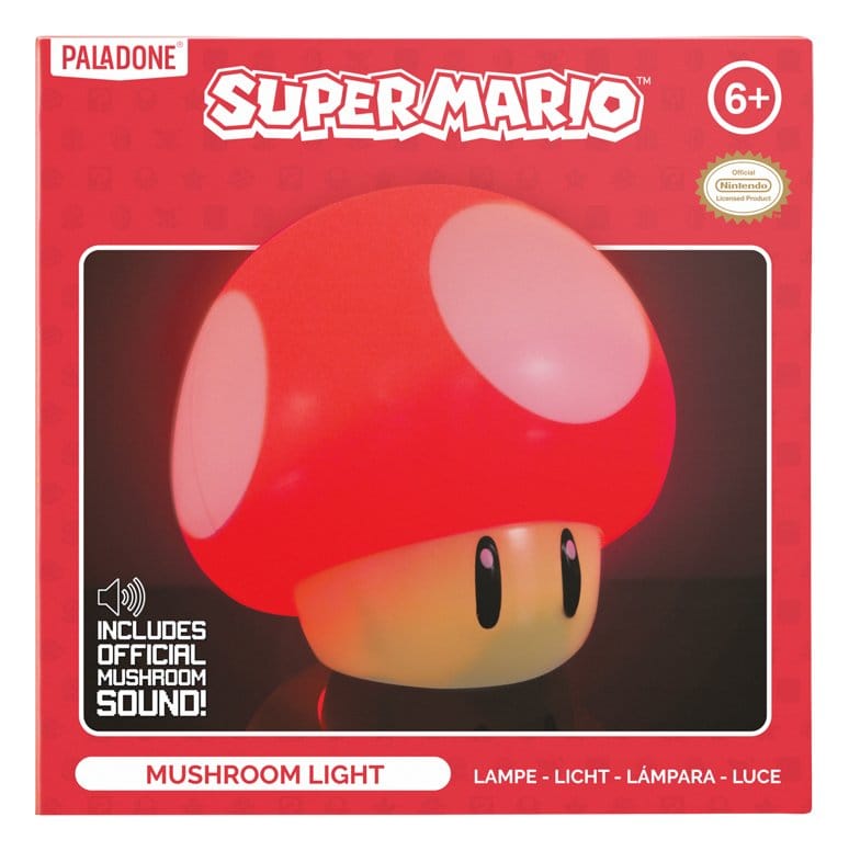 Super Mario veilleuse sonore Mushroom 12 cm