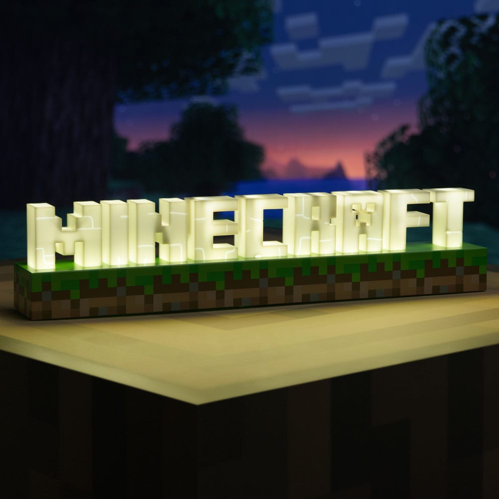 Minecraft lampe Logo 41 cm