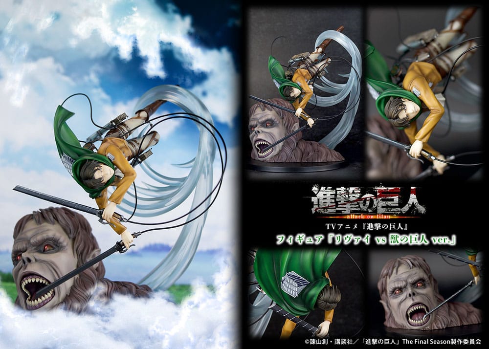 Attack on Titan statuette PVC 1/7 Levi vs Beast Titan Ver. 28 cm