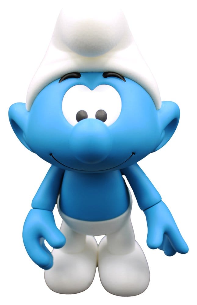 Les Schtroumpfs Figurine en Vinyle Schtroumpf Blanc et Bleu - Flocked 19 cm