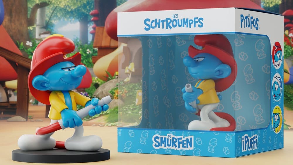 Les Schtroumpfs Statue Schtroumpf Pompier 12 cm