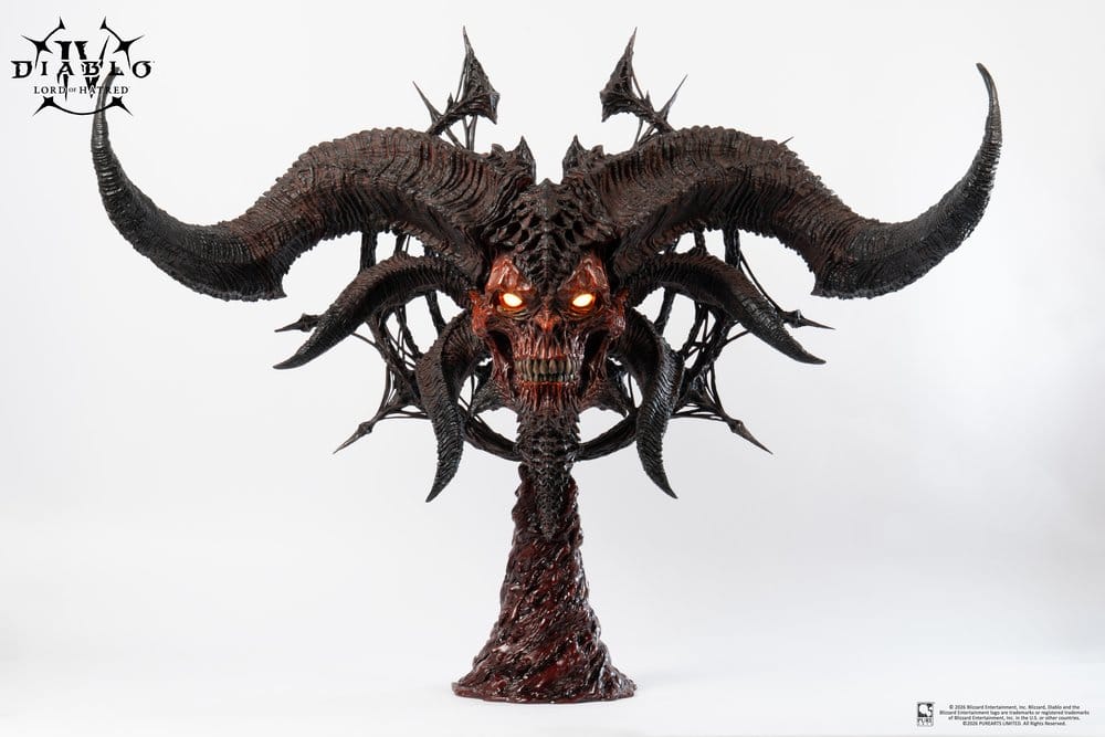 Diablo IV réplique 1/1 Scale Art Mask Lord of Hatred Mephisto 94 cm