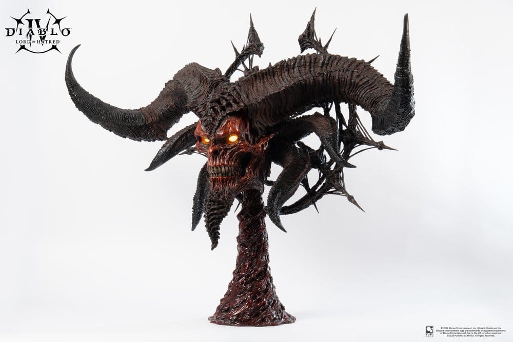Diablo IV réplique 1/1 Scale Art Mask Lord of Hatred Mephisto 94 cm