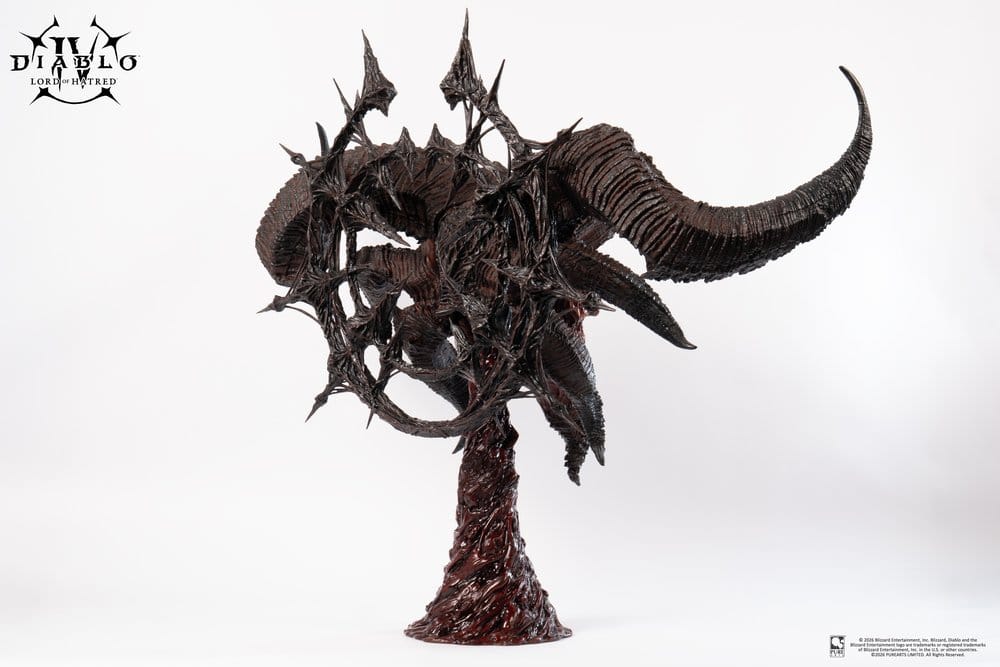 Diablo IV réplique 1/1 Scale Art Mask Lord of Hatred Mephisto 94 cm