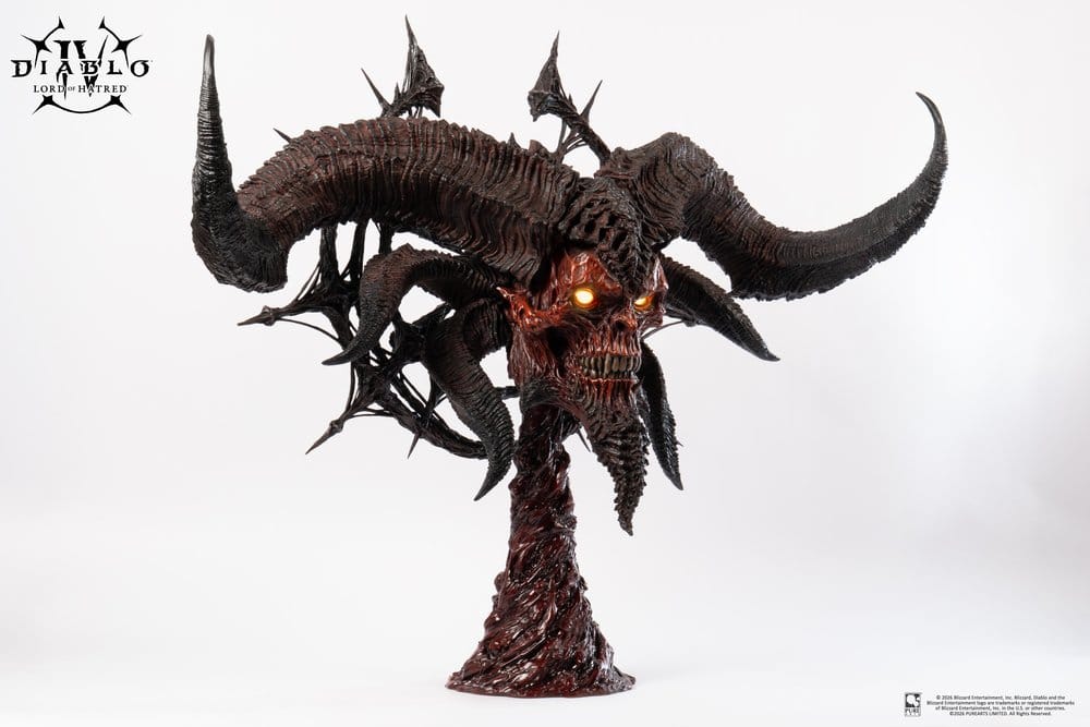 Diablo IV réplique 1/1 Scale Art Mask Lord of Hatred Mephisto 94 cm