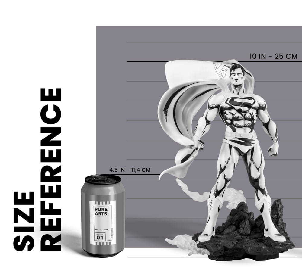 Man of Steel PX statuette PVC 1/8 SDCC 2024 Superman Black & White Version 36 cm