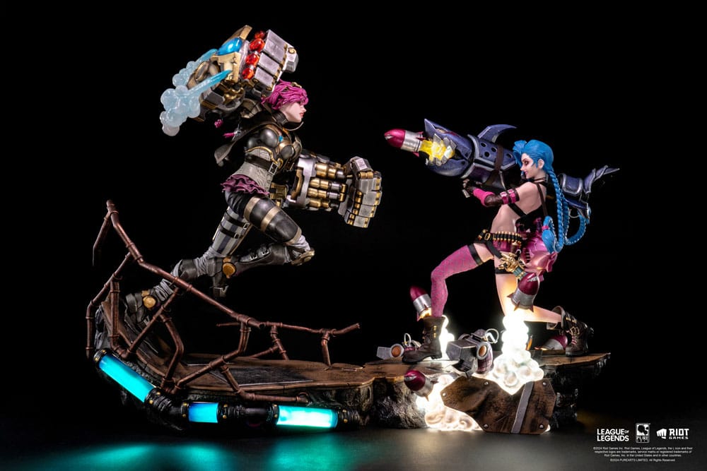 PureArts - 1:6 Scale Statues - League Of Legends - Jinx et Vi Statue 40cm