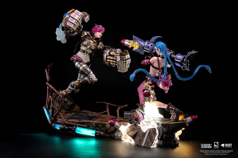 PureArts - 1:6 Scale Statues - League Of Legends - Jinx et Vi Statue 40cm