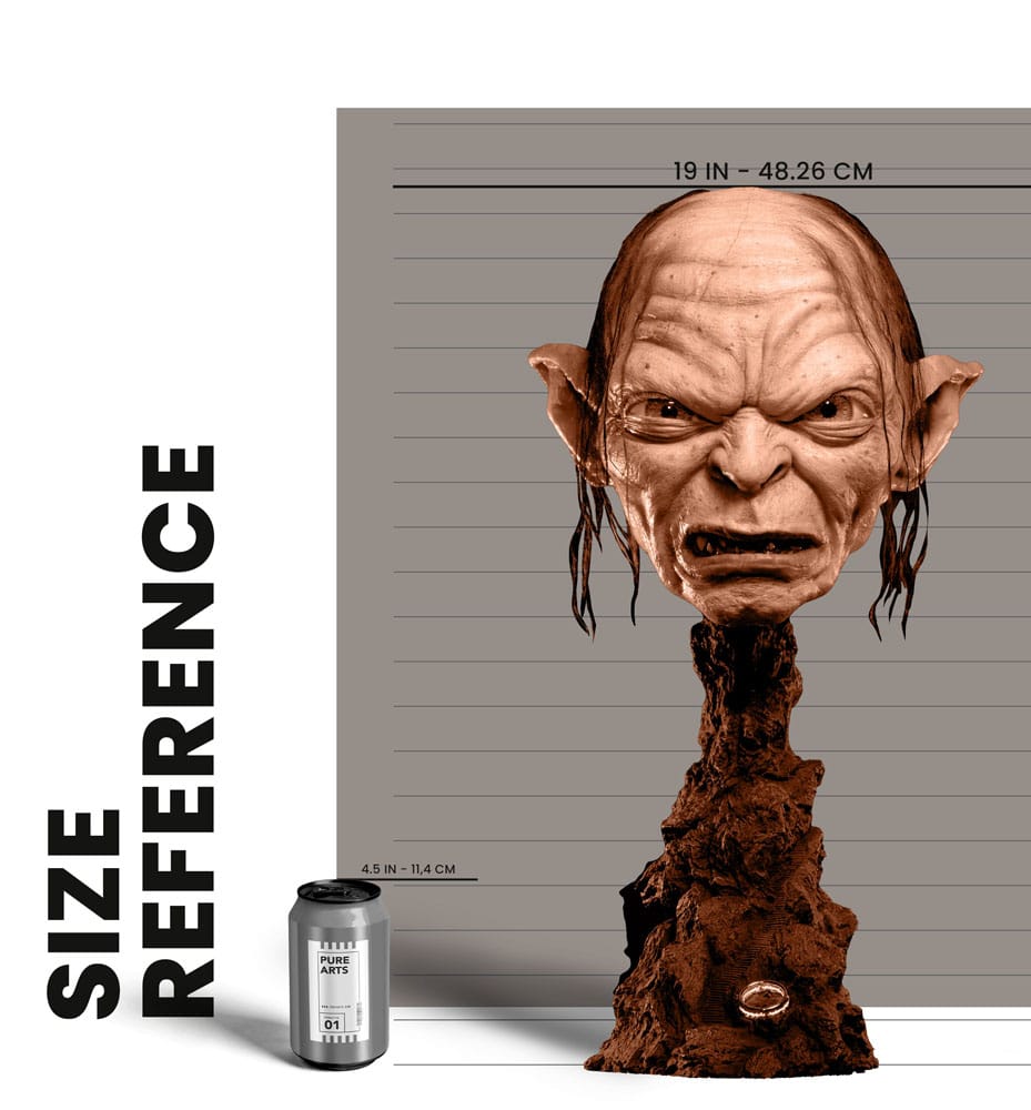 Le Seigneur des Anneaux réplique 1/1 Scale Art Mask Gollum Exclusive Edition 47 cm