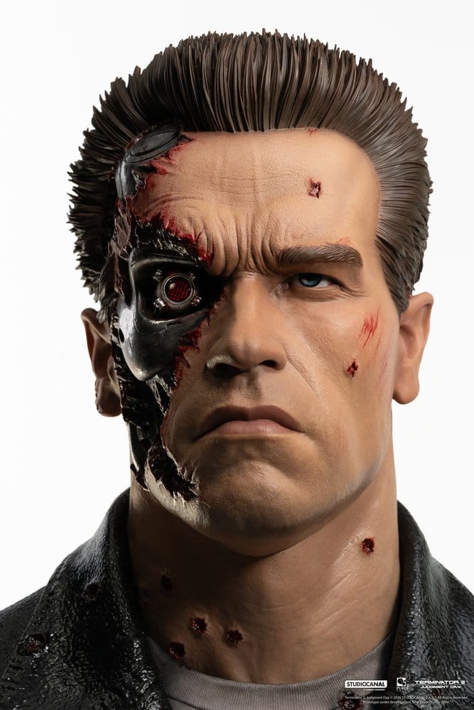 Terminator 2 Replik 1/1 T-800 Model 101 Battle Damaged Art Mask 47 cm