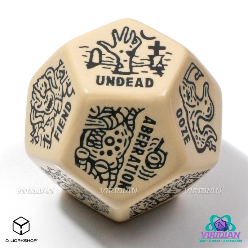 Viridian Jumbo dé Monster Generator Die D12 Beige