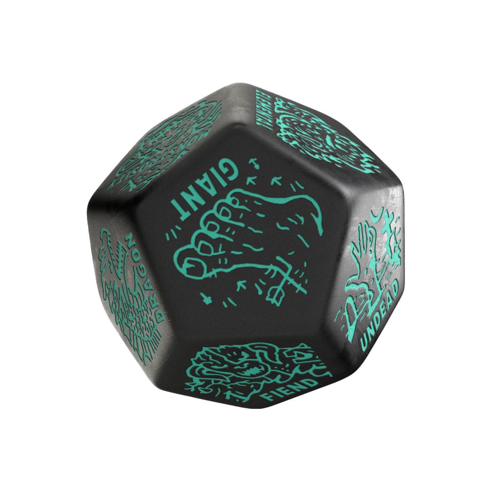 Viridian Jumbo dé Monster Generator Die D12 Noir