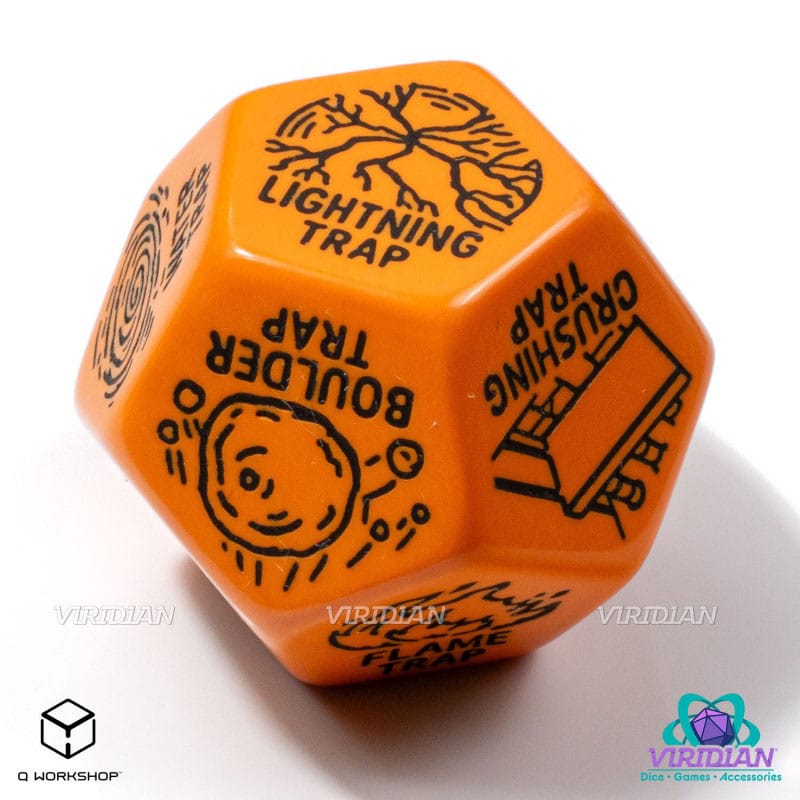 Viridian Jumbo dé Trap Generator Die D12 Orange