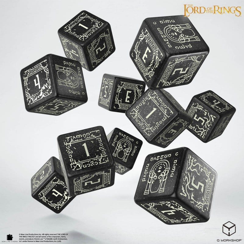 Le Seigneur des Anneaux: pack de 10 dés D6 Moria (Glow in the dark)