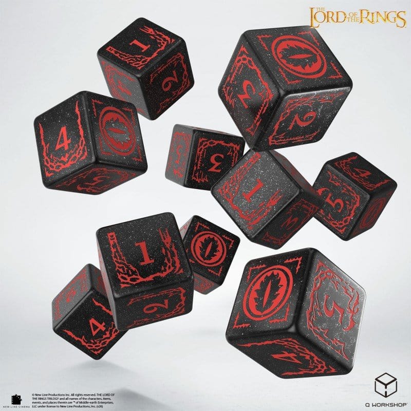 Le Seigneur des Anneaux: pack de 10 dés D6 Mordor