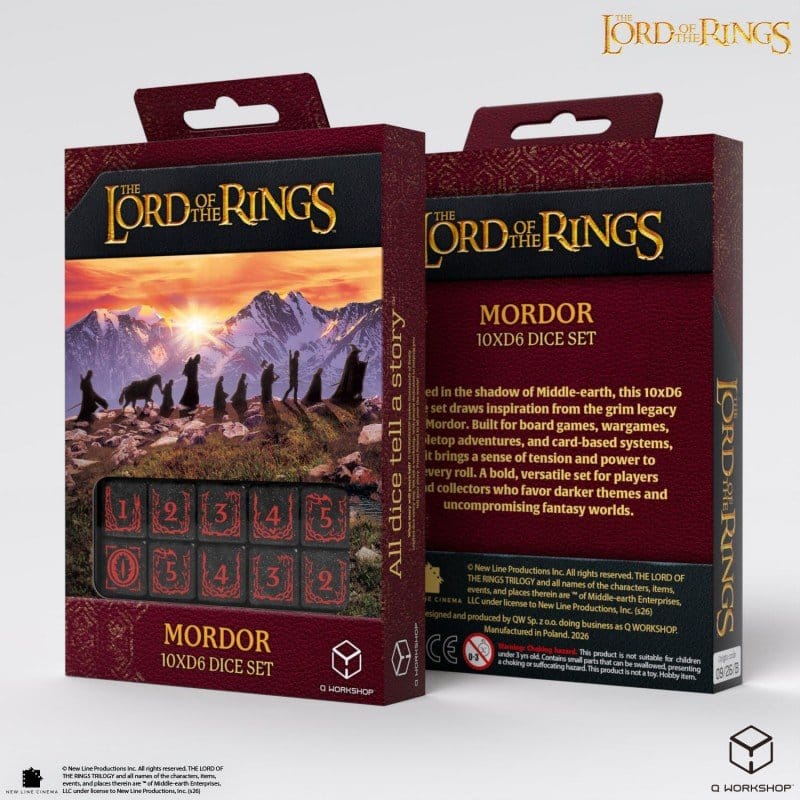 Le Seigneur des Anneaux: pack de 10 dés D6 Mordor