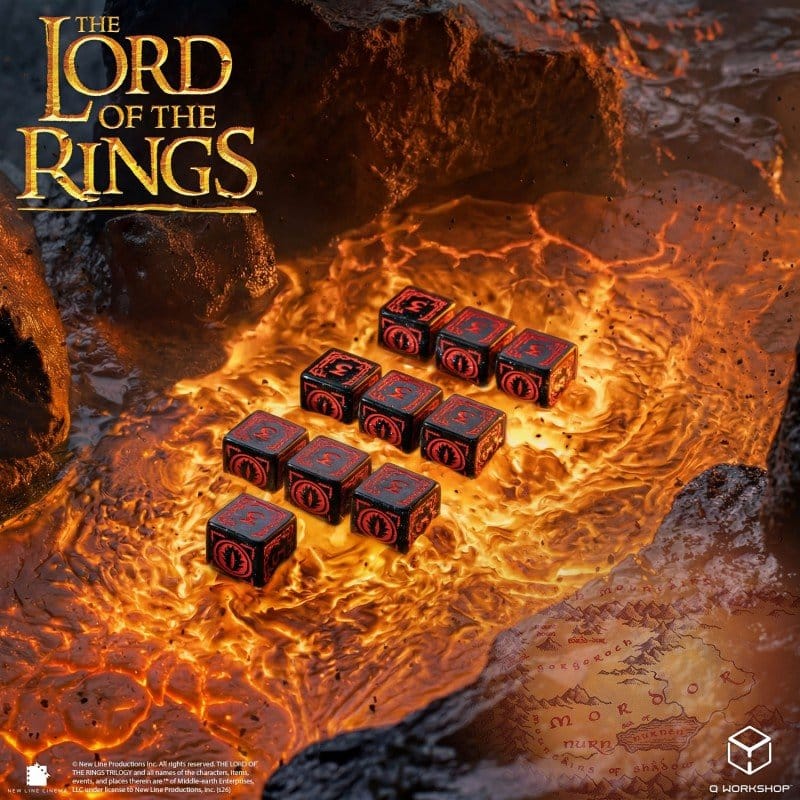 Le Seigneur des Anneaux: pack de 10 dés D6 Mordor