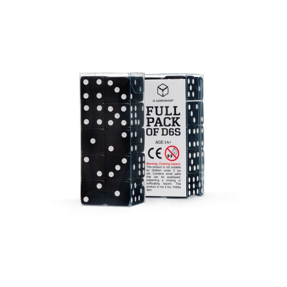 Q Workshop pack dés Full Pack D6 Noir (20)
