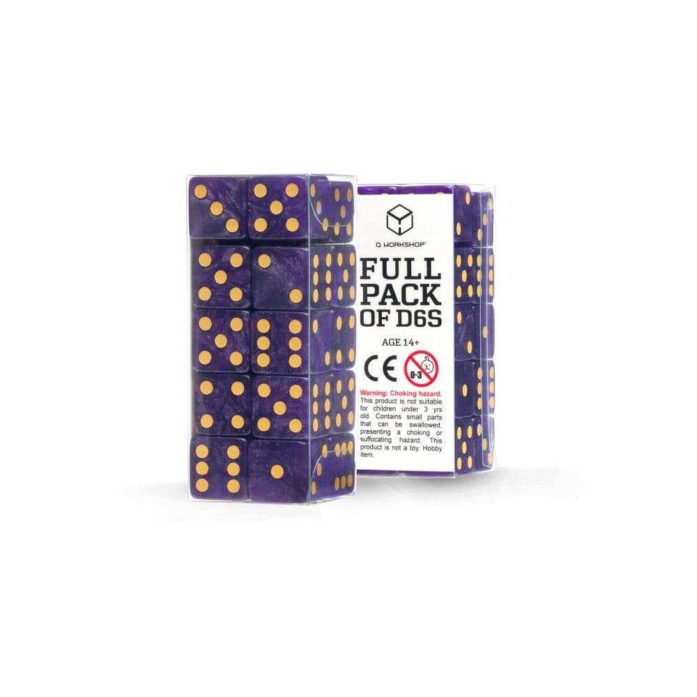 Q Workshop pack dés Full Pack D6 Shimmering Purple (20)