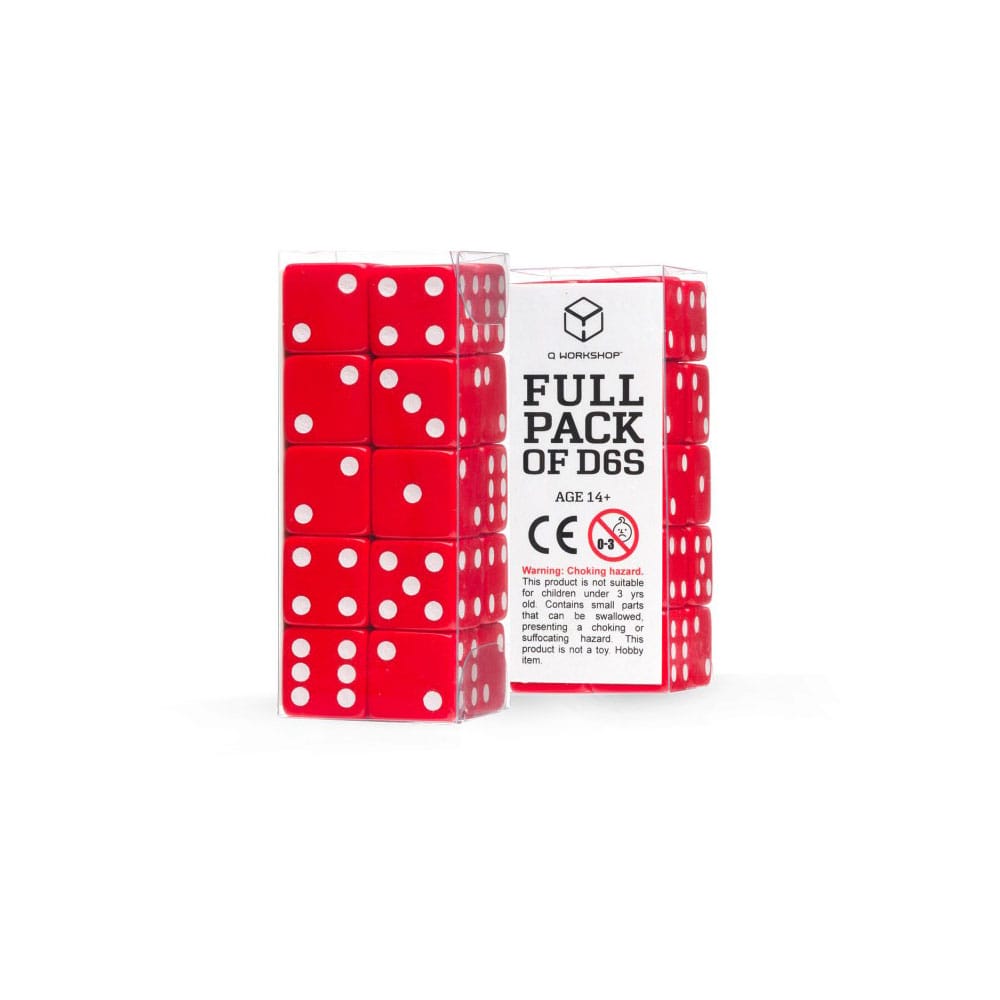Q Workshop pack dés Full Pack D6 Rouge (20)
