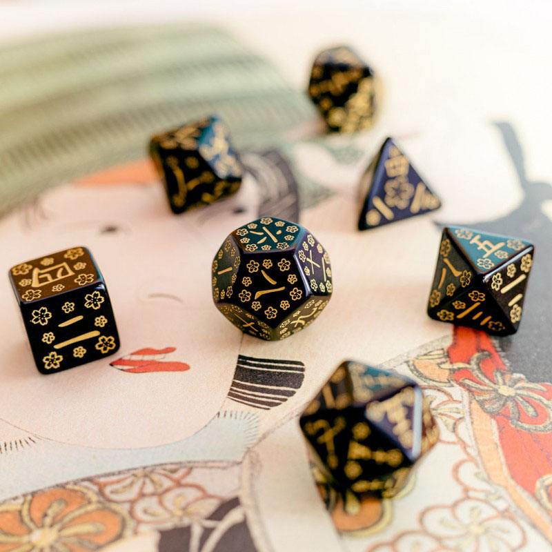 Japonais pack dés Deep Night Firefly (7)