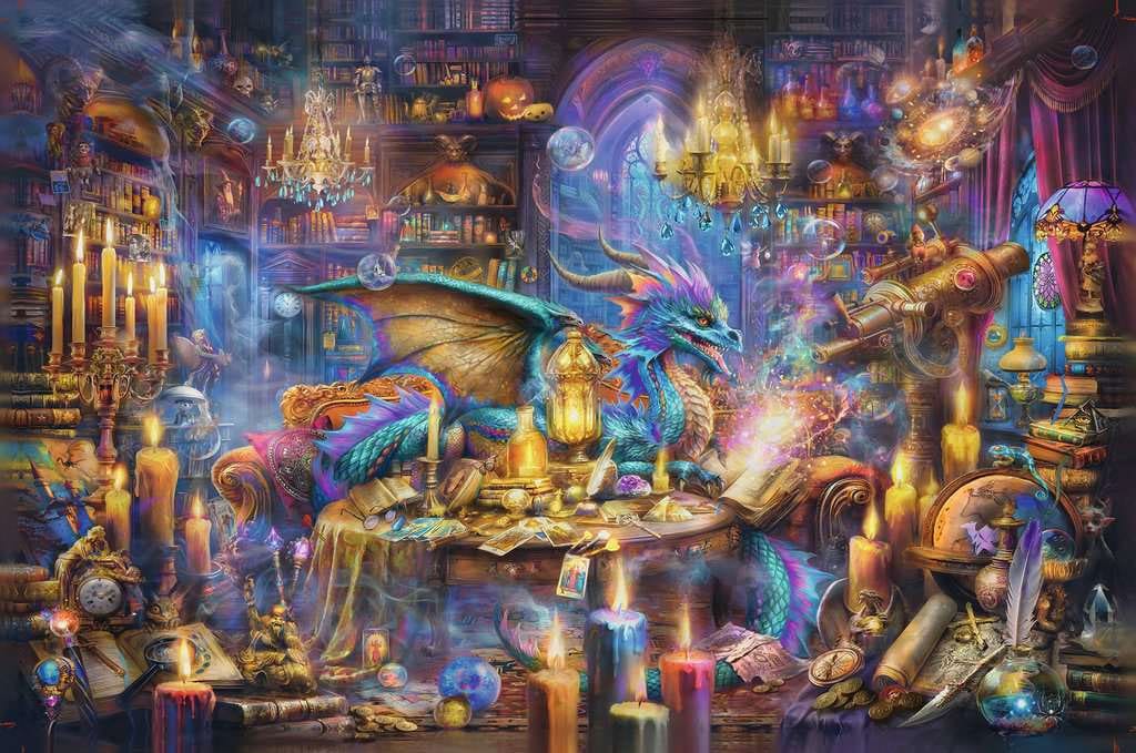 Ravensburger puzzle Dragon's Library (3000 pièces)