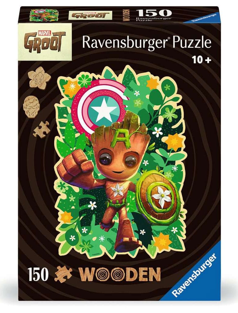 Marvel puzzle en bois WOODEN Groot (150 pièces)