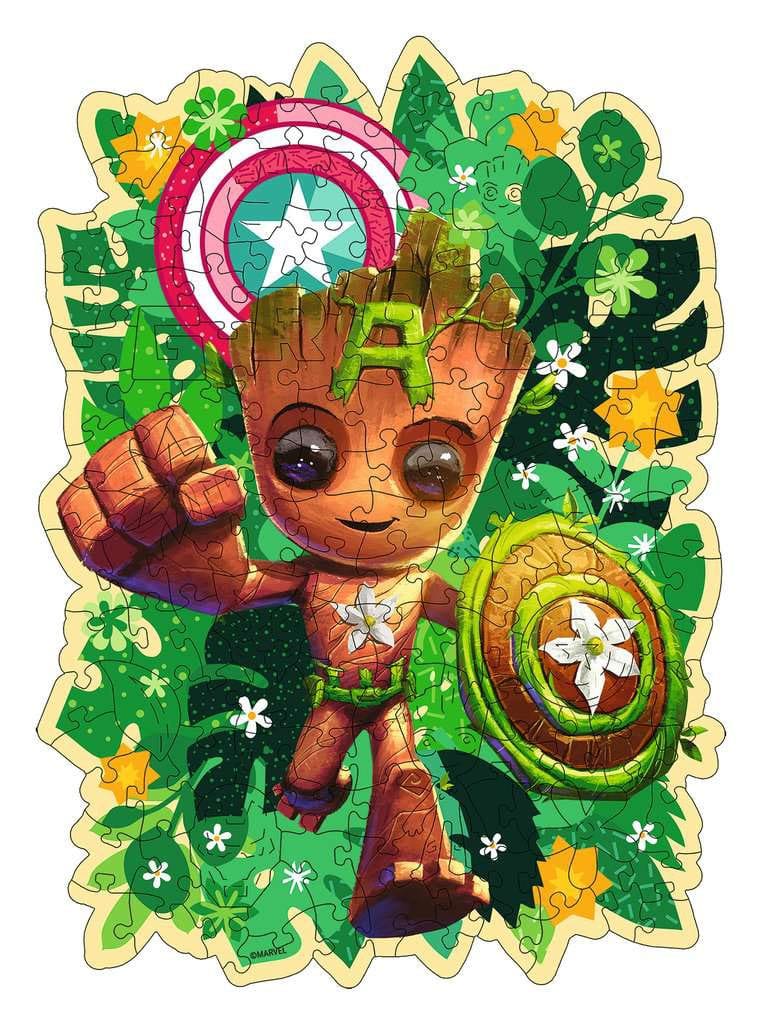 Marvel puzzle en bois WOODEN Groot (150 pièces)