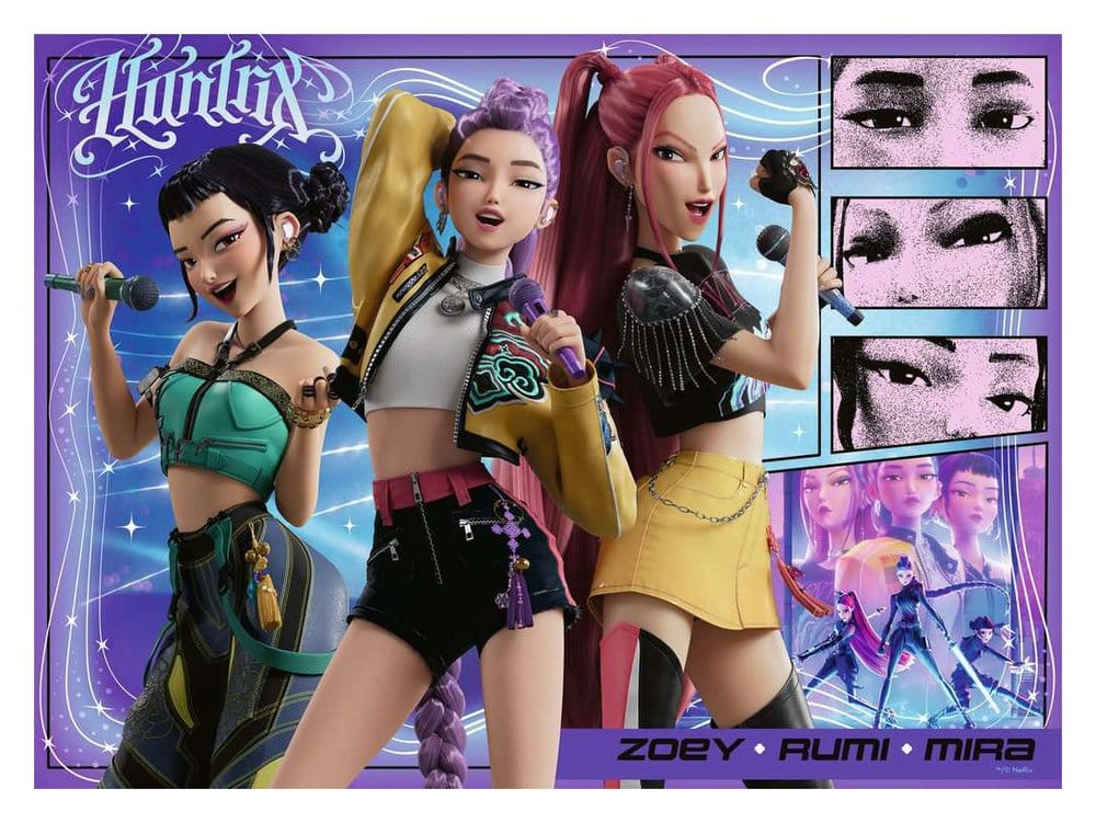 KPop Demon Hunters puzzle pour enfants Happy fans, happy Honmoon! (100 Pièces XXL)