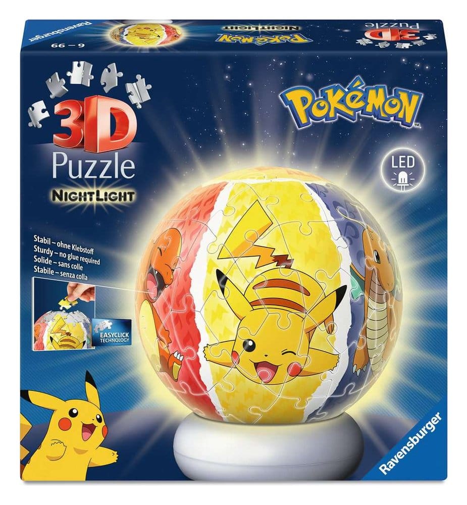 Pokémon 3D puzzle Ball Veilleuse (73 pièces)